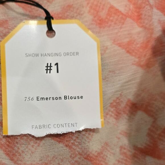 CAbi Animal Print Tank Top in Coral and Cream – EUC Size M - Picture 5 of 5